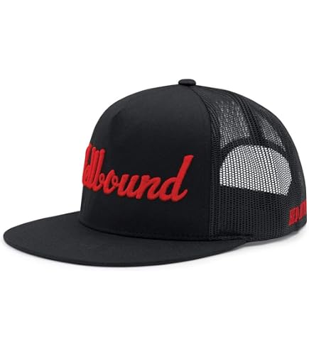666 Sinner Trucker Cap for Men – Flat Bill 5-Panel Mesh Hat – 3D